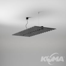 Aqfelt_wave_rafter oprawa wisząca led 25W 2700K 1880lm czarna/panel popielaty